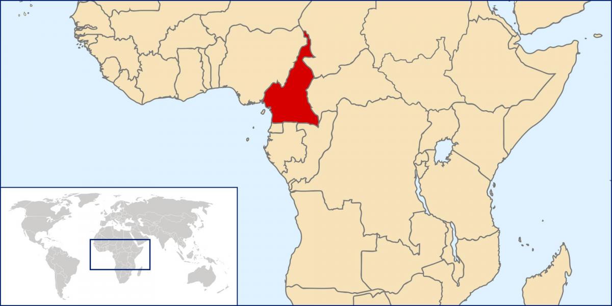 Kart over Kamerun beliggenhet