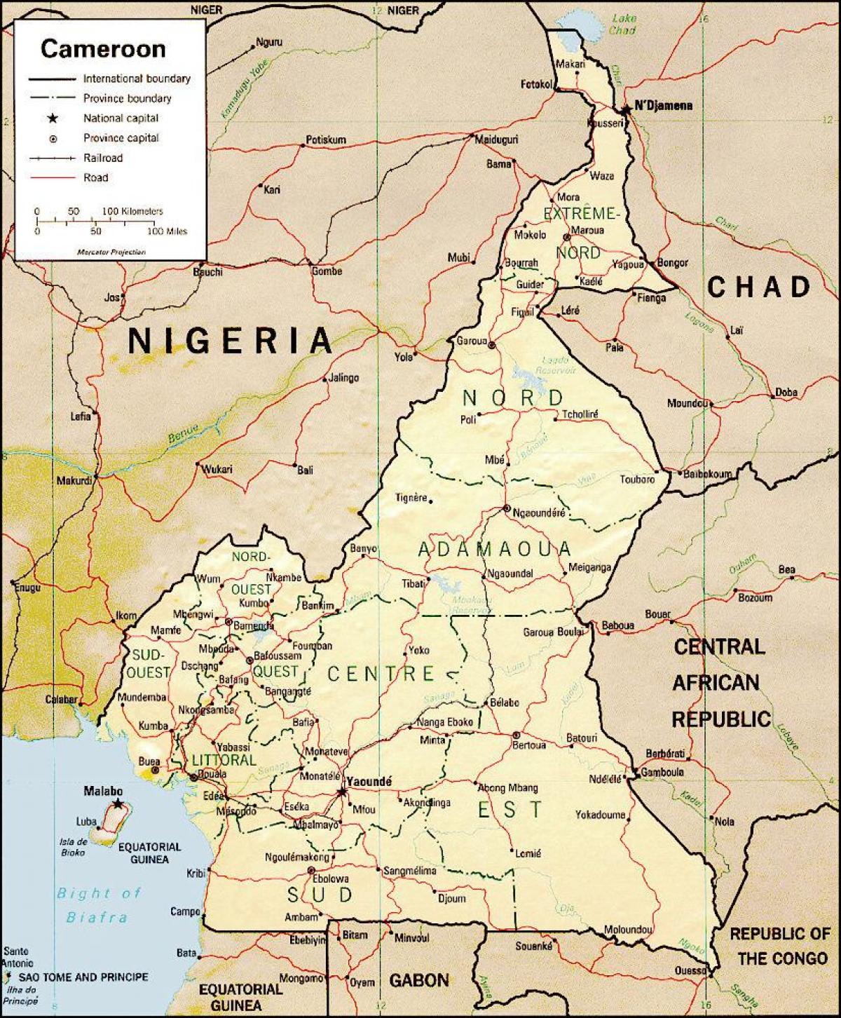 kartet i Kamerun