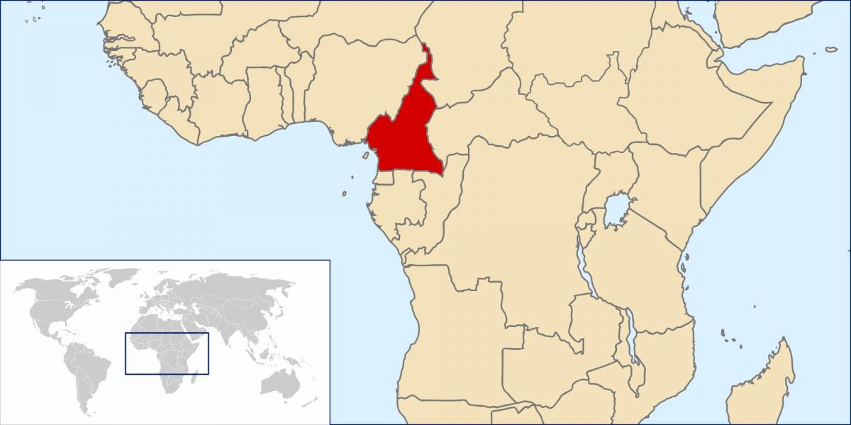 Kamerun plassering på verdenskartet