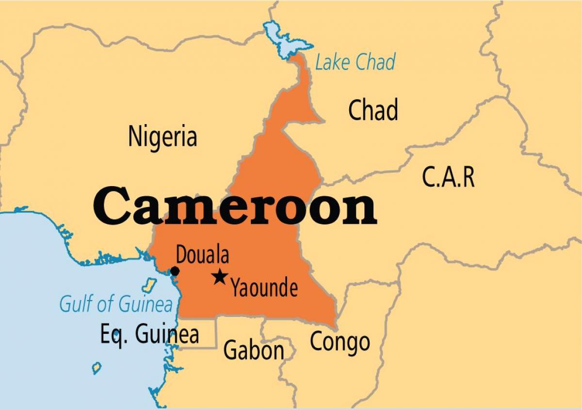 Kart over yaounde Kamerun