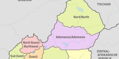 Kart av administrative Kamerun