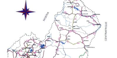 Kart over Kamerun veien